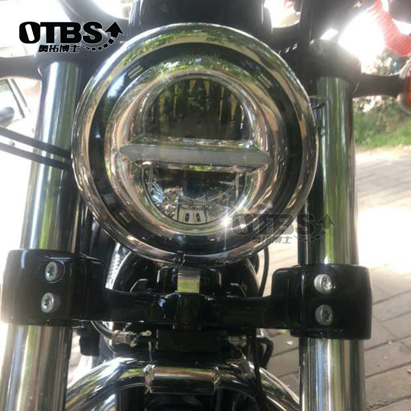Аксессуары для мотоциклов " Angel Eye налобный фонарь для Harley Softail Touring Road King Street Glide Motor 7 дюймов круглый светодиодный фонарь