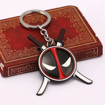 

2 Colors Superhero Deadpool Mask Keychain Fashion Superhero Jewelry For Fans Women Anime Keychain Holder Wholesale&Retail