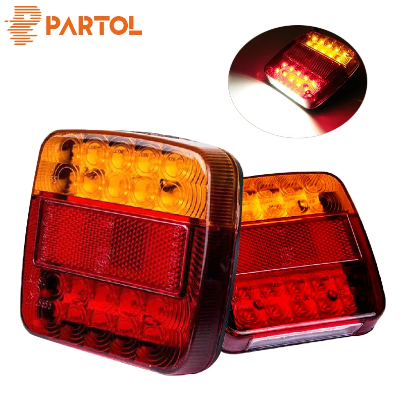 

Partol Car Truck LED Running Turning Warning Lights Auto Rear Tail Light Rear Lamps Waterproof Tailight Parts For Trailer DC 12V