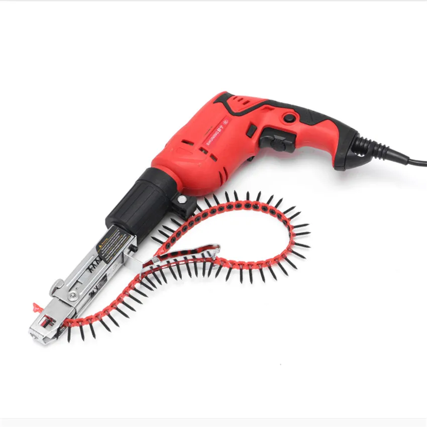 

Automatic Chain Nail Gun Adapter Screw Gun for Electric Drill Woodworking Tool Cordless Power Drill Attachment Woodworking tool