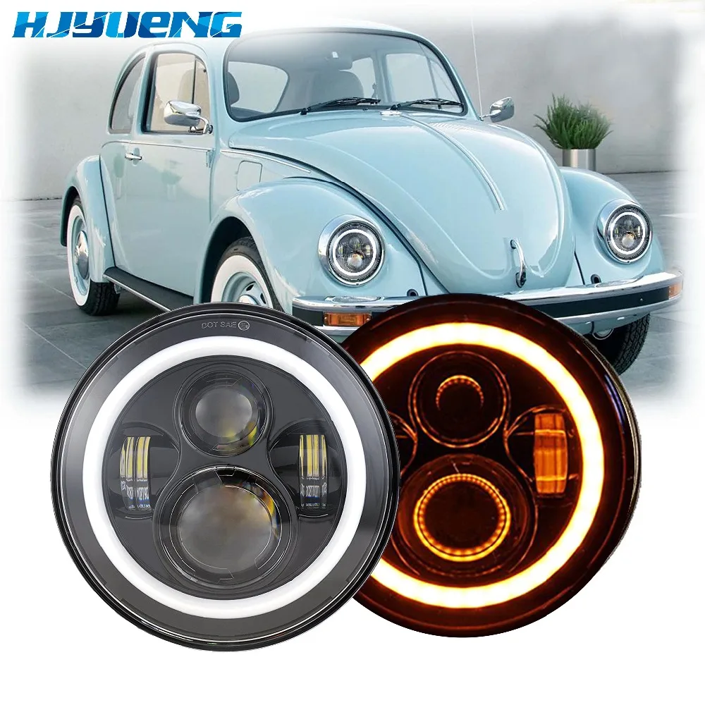 2 шт. для Лада Нива 4x4 фары замена 7 &quotсветодиодный H4 plug &amp play Белый halo лампа с