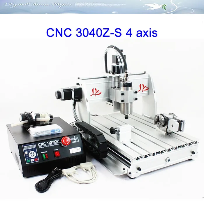 

Free shipping to Russia,no tax ! 4 Axis CNC 3040Z-S cnc router with 800w spindle motor,CNC 3040 engraving machine,wholesale!!!
