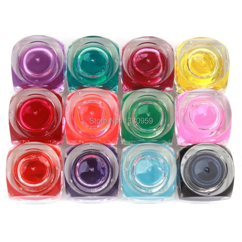 Чистая Глазурь УФ-гель для ногтей 12 цветов/набор стеклянный Гель-лак Профессиональный гель для дизайна ногтей