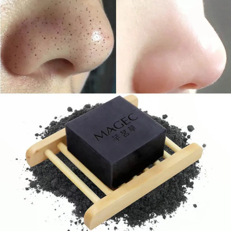 

Sea Salt Soap Whitening Bamboo Charcoal Skin Bleaching Handmade Blackhead Acne Treatment Face Cleaning Bath Body Wash Savon LQ