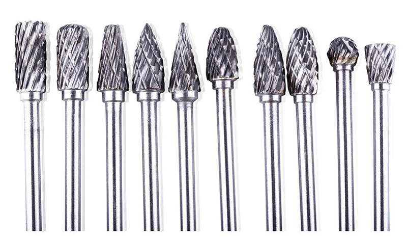 10pcs/set Tungsten Steel Grinding Head Set Carbide Rotary Sharp Hardmetal Burrs 10pcs/set Tungsten Steel Grinding Head Set Carbide Rotary Sharp Hardmetal Burrs