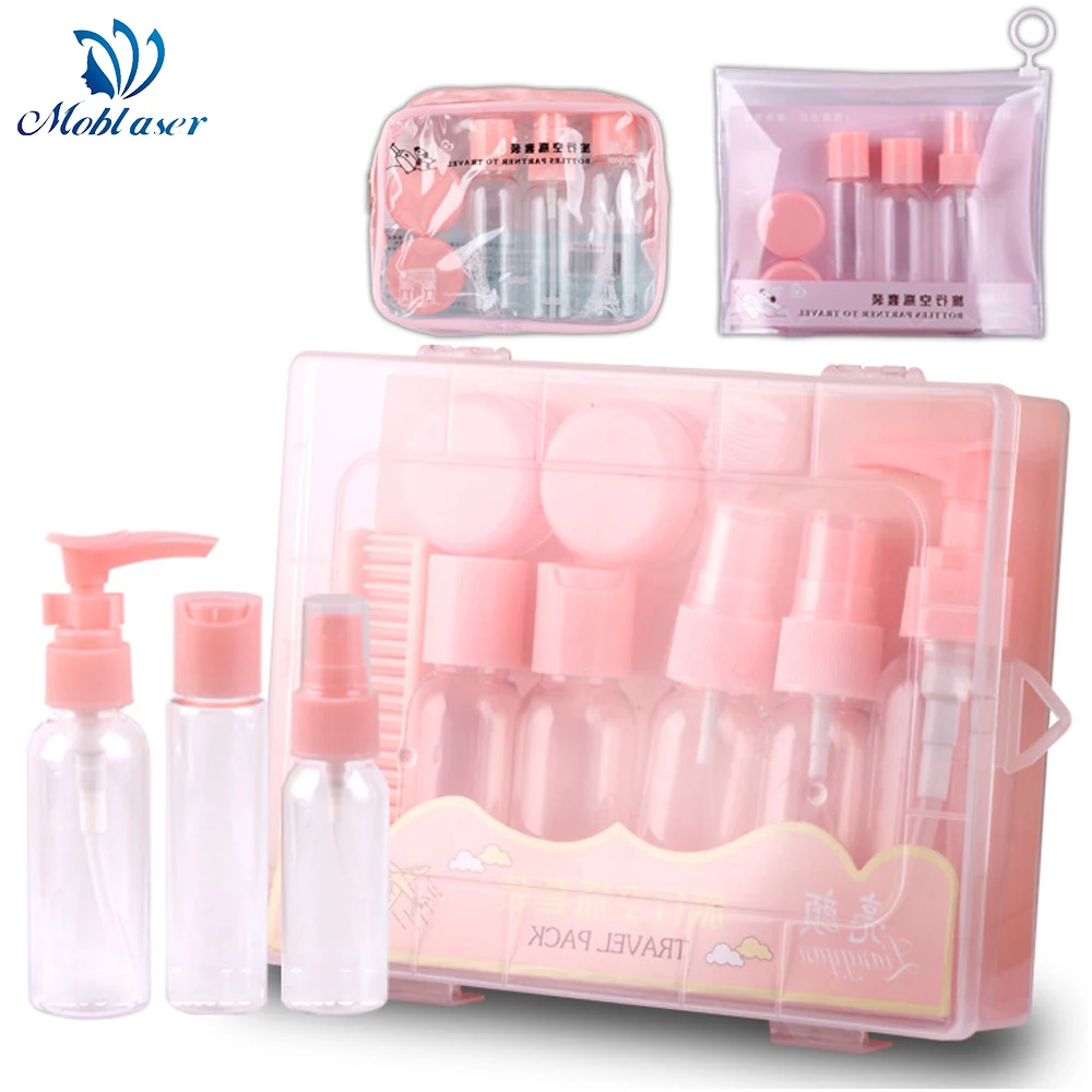 

Portable Travel Set 30/40/50 ml Clear Pink Perfume Cosmetic Bottle Plastic Container With Flip Top Cap Refillable Working Women