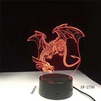 

Cut Flying Dragon 3D LED Night Light 7 Colors Change Table Xmas Gift Ancient Dragon Art Home Decor Lamp Dropshipping AW-2796