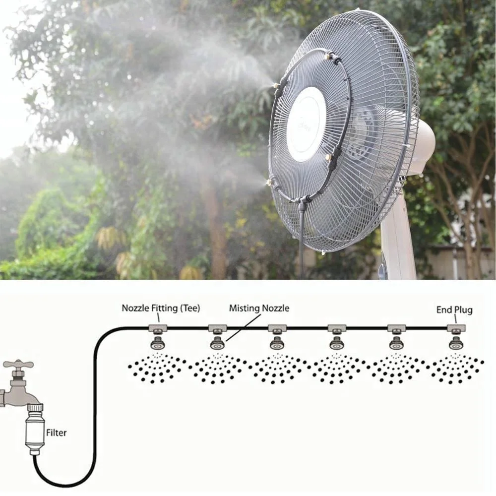 16 дюймов(диаметр, 400 мм) Домашний и садовый вентилятор для запотевания воды кольцевой распылитель садовый распылитель для охлаждения