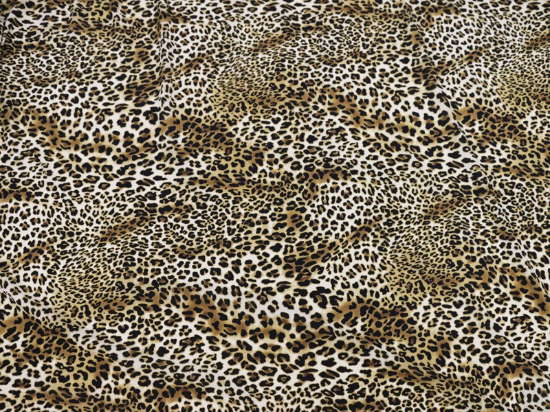 Африканская леопардовая ткань стрейч шифон материал для платья рубашки