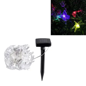 

Solar String Lights Outdoor,20 LED Solar Powered Butterfly Dragonfly String Lights Multi Color Fairy String Lights for Patio Law