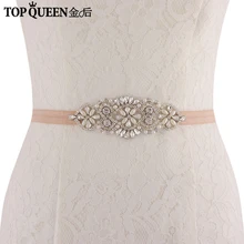 TOPQUEEN SJD-S76 свадебный пояс с жемчугом Стразы Свадебные аксессуары Свадебные ремни пояса для невесты эластичный пояс