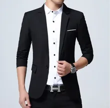 Korean Style Men Business Casual Slim Fit Blazer Homme Plus Size Mens Black Blue Red Grey Suit Jacket M-4XL 5XL Korean Style Men Business Casual Slim Fit Blazer Homme Plus Size Mens Black Blue Red Grey Suit Jacket M-4XL 5XL