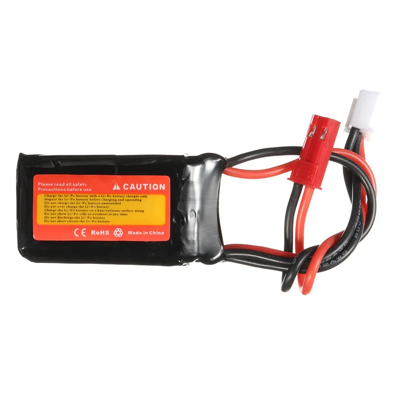 Тигра Мощность 7,4 V 450 мА/ч, 60C 2S Lipo Батарея разъем JST для небольшой гоночный Дрон с видом от первого лица Квадрокоптер с дистанционным управлением Мощность