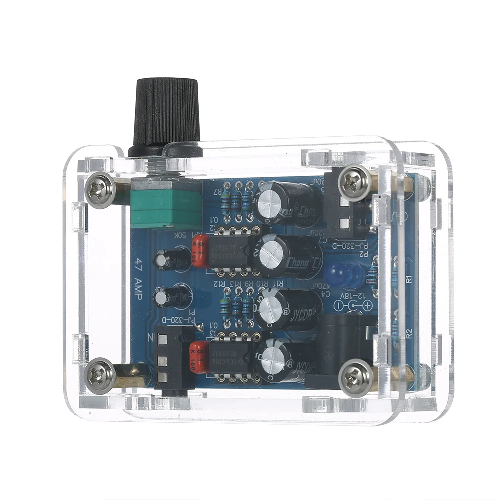B 47 Amp NE5532 Hi-Fi наушники DIY усилитель комплект с прозрачным корпусом DC9V-18V хорошего