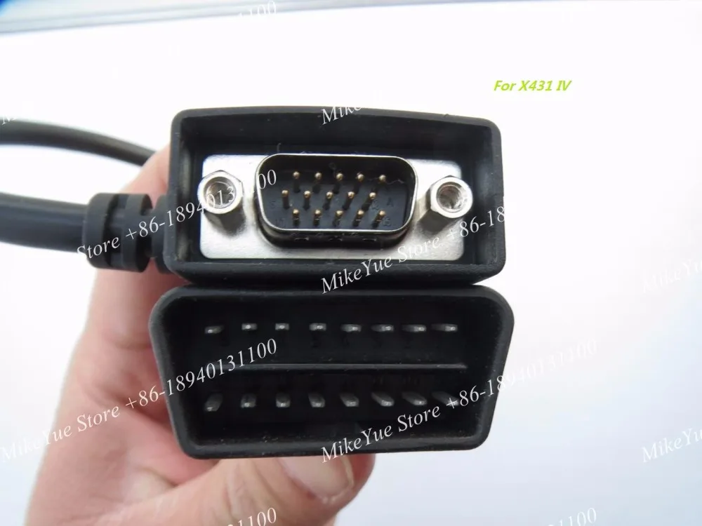 ORIGINAL for LAUNCH X431 IV for Mitsubishi Hyundai-12+16 OBD II Cable OBDII Adaptor 12 16 OBD2 Cables OBD 2