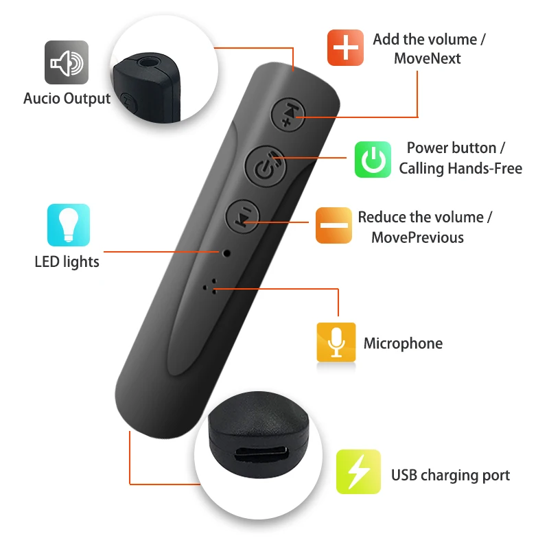 Беспроводной Bluetooth приемник 3 5 мм Автомобильный Aux Универсальный Jack Hands Free