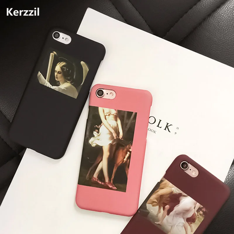 Kerzzil Ретро Красота Книги по искусству картина маслом чехол для iPhone7 6 S плюс цвет