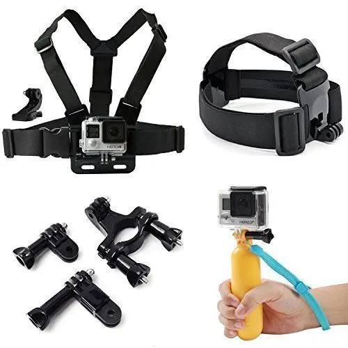 Kit Di Accessori Bundle Per Gopro Hero4 Nero/Argento Hd Hero 4/3 +/3/2/1 Sj4000 Sj