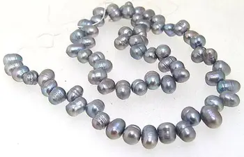 

Grey Baroque Cultured Freshwater Pearl Loose Beads 14inches One Full String AA 6MM DIY Jewelry For Necklace LS3-057