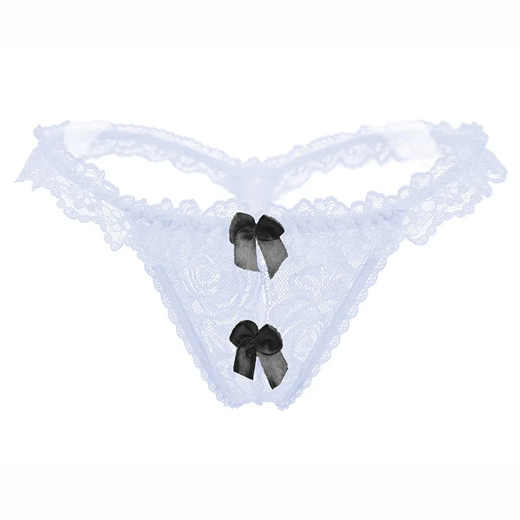 Open Crotch Bow Tangas Women Thongs And G Strings Sexy Panties Plus Size Rope Low Waist Underwear Culotte Femme Erotic Linerie 10 (6)