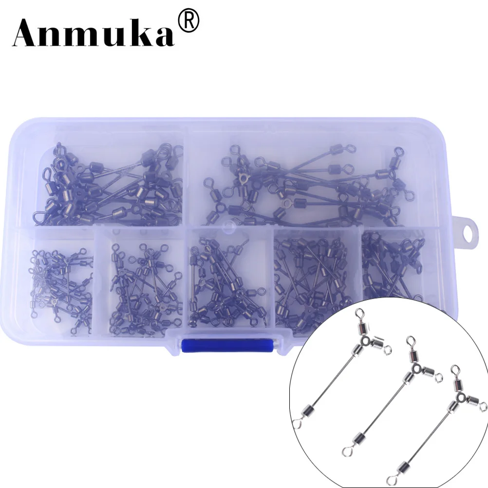 Anmuka 70 шт. 4 #5 #6 #7 #8 #10 #12 # длинные 3 way подшипник Rolling разъем океан Рок поворотный