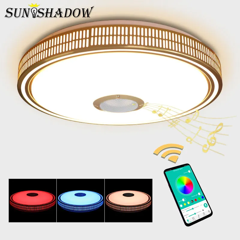 Smartphone APP Control Modern Led Chandelier Acrylic Lampshade Ceiling Mounted Chandelier Lighting Luminaires Livng room Bedroom