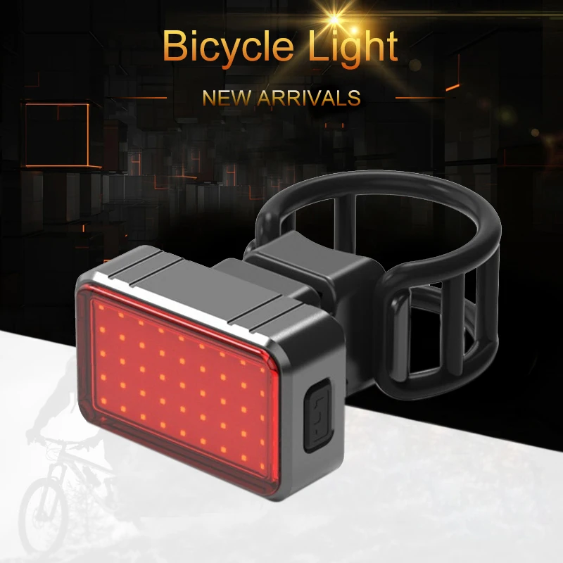 

Waterproof USB Bike Back Light 4 Modes LED Cycling Warning Taillight Bicycle Seatpost Rear Light with Silicone Mount
