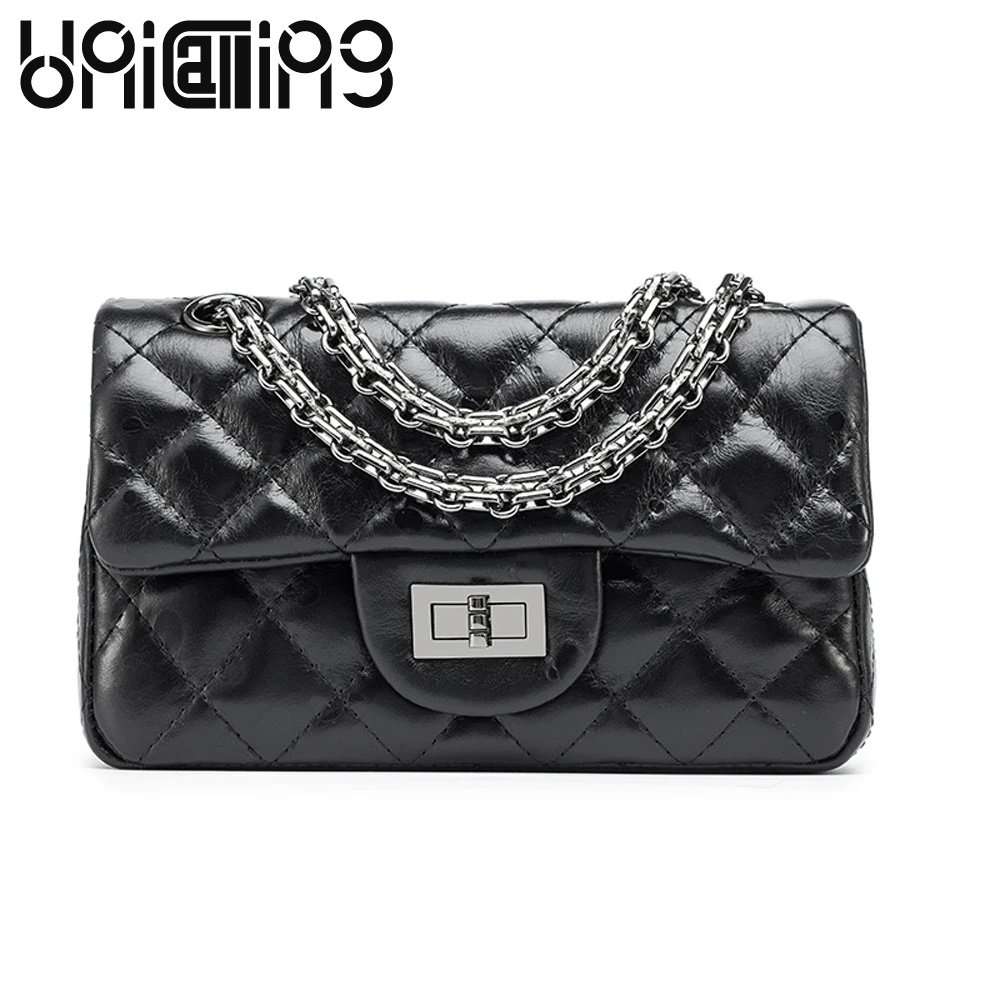 

New Fashion women bag sheepskin raindrop Diamond lattice Chain Bag small shoulder bags genuine leather women messenger bags