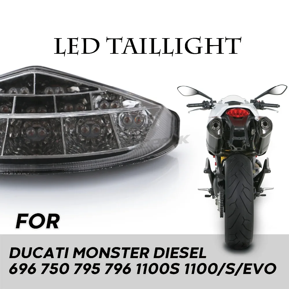 Speedpark мотоциклетные задние светильник задний стоп-сигналы поворота Интегрированный Светодиодный светильник для поездок на мотоцикле DUCATI Monster 696 795 796 1100
