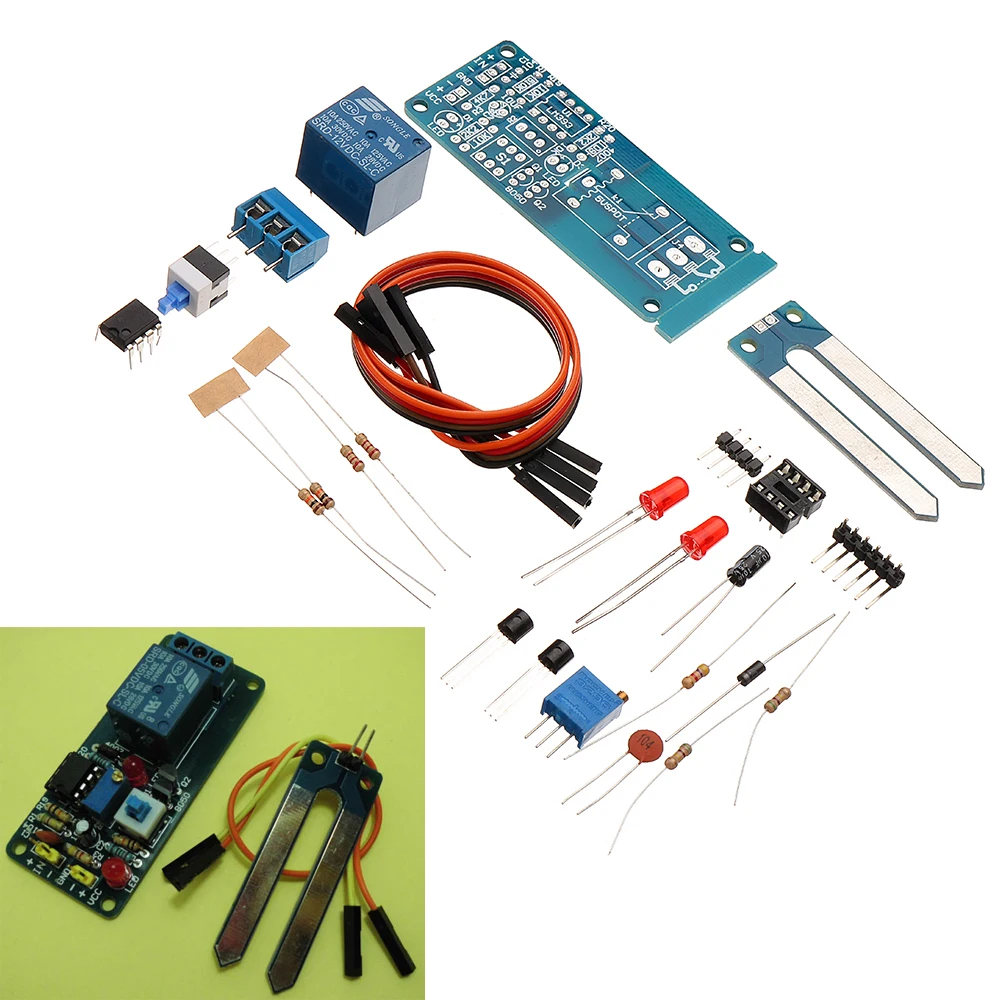 

NEW DIY 12V Automatic Watering Module Kit Soil Moisture Sensor With Time Delay
