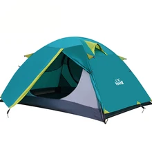 4 Colors Hewolf Brand RainProof 2 Person Double Layer Aluminum Family Tents Travel Sunscreen Quality Outdoor Picnic Camping Tent 4 Colors Hewolf Brand RainProof 2 Person Double Layer Aluminum Family Tents Travel Sunscreen Quality Outdoor Picnic Camping Tent