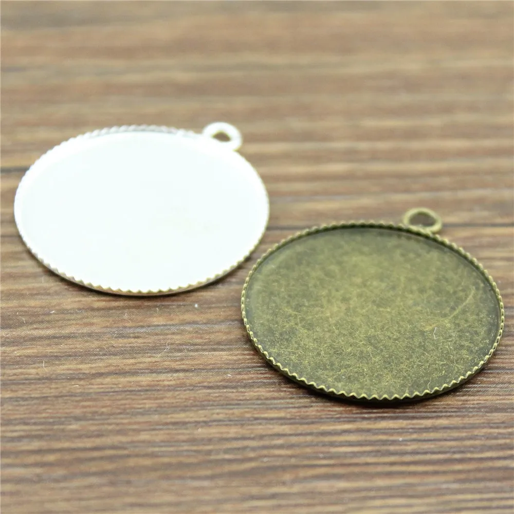 10pcs 6 Colors Cabochon Base Pendant Settings Setting Sawtooth Edge Fit 20mm 25mm 30mm | Украшения и аксессуары