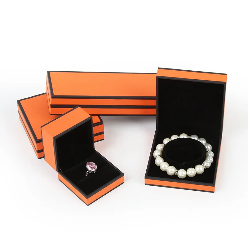 Распродажа оранжевый черный бумажный Свадебный зеленый белый ювелирный кулон ожерелье Подарочная коробка ожерелье серьги Брелок Дисплей Чехол