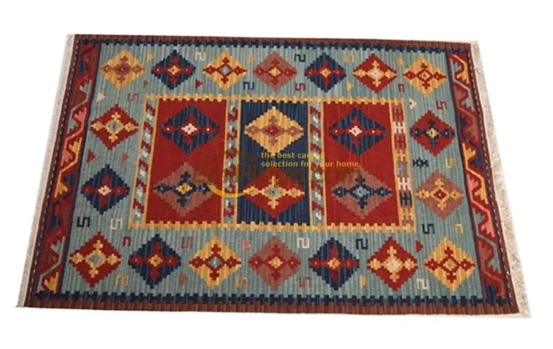 

handmade wool kilim rugs living room rug bedroon bedside blanket corridor Mediterranean style SF08V4gc131yg4