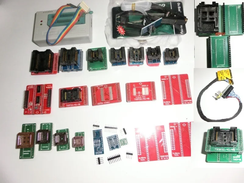 Программатор V7.03 XGecu TL866II Plus + 25 разъем адаптера SOP8 clip 1 8 V nand flash 24 93 mcu Bios EPROM лучше