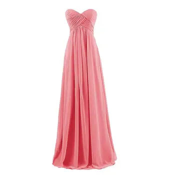 

Elegant Bridesmaid Women Dress Wedding Party Strapless High Waist Pleated Tulle Long Dress Elegant Ladies Solid Formal Dress