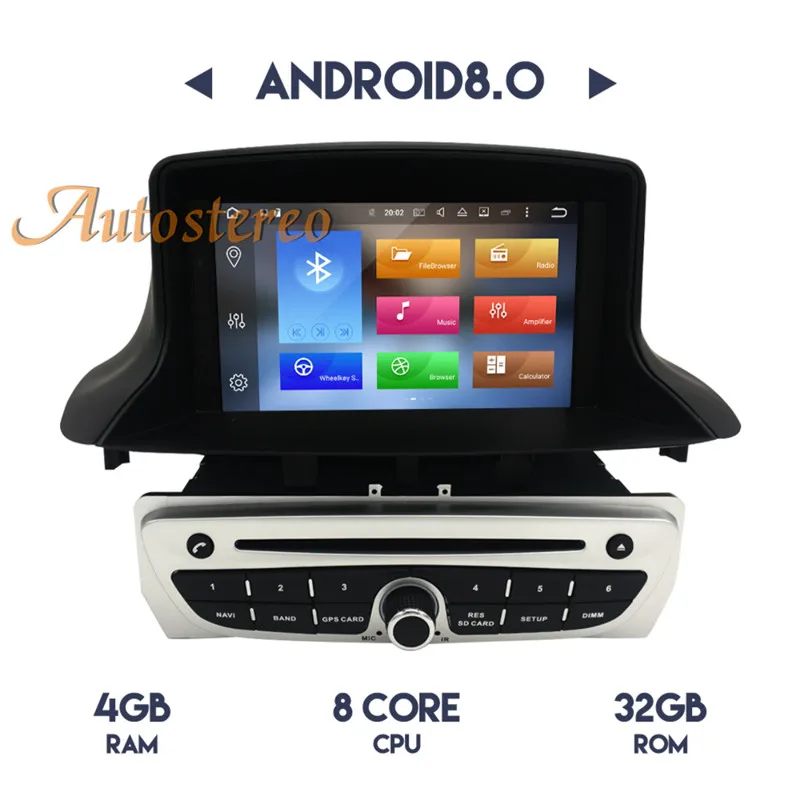 Новейший Android 8,1 автомобильный DVD CD плеер для Renault Megane 3 Fluence 2009- Автомобильный gps навигатор головное устройство магнитофон радио ips