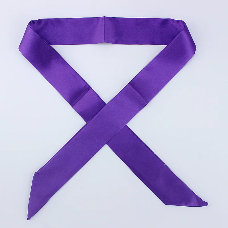D79 Violet 30 цветов, женский шарф, модный однотонный шарф, узкая маленькая лента на голову, шарф с ручкой для волос, роскошный брендовый декоративный галстук - Цвет: D79 Violet
