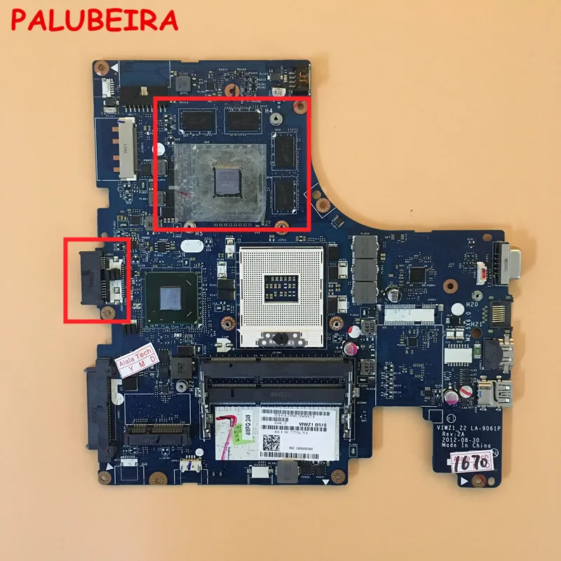 PALUBEIRA VIWZI_Z2 LA-9061P Laptop motherboard for Lenovo Z400 Test original mainboard