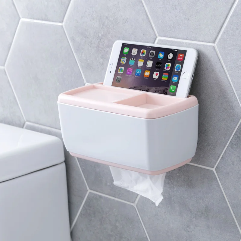 Punch free waterproof toilet paper tray toilet roll tray bathroom toilet paper rack toilet