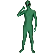 Зеленый костюм инопланетянина, косплей, взрослые костюмы на Хэллоуин для мужчин, взрослый костюм из лайкры, полный костюм zentai размера плюс, на заказ