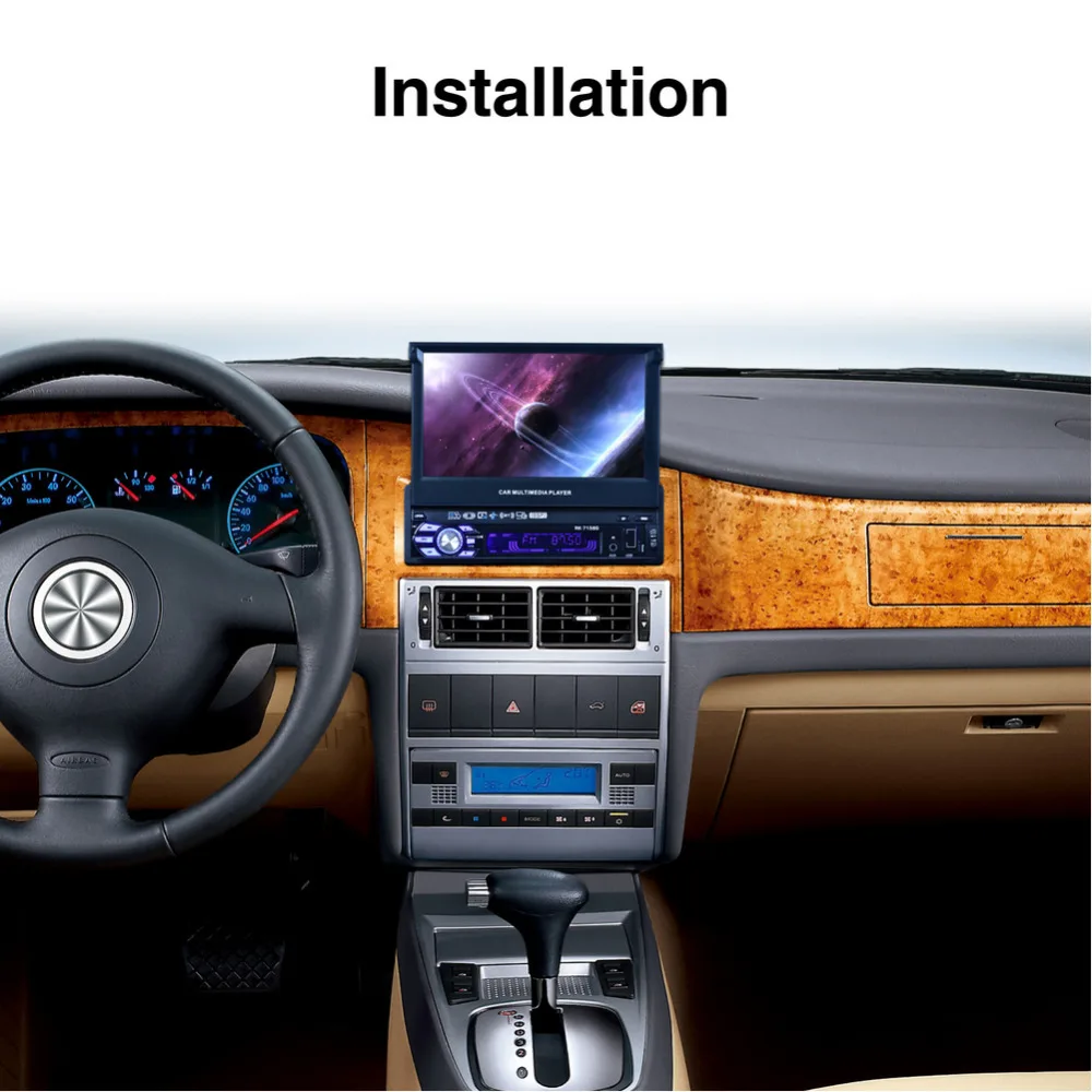 Discount RK-7158G 1 Din Retractable Screen Car Radio Media Multimedia Player GPS Navigation Vehicle-Mounted MP5/MP4/MP3 Automatic Screen 25