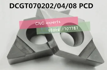

Free shipping 2PCS DCGT070202/DCGT070204/DCGT070208 PCD Inserts , CNC PCD Diamond insert For Lathe Tools Inserts For SDJCR/SDNCN