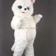 Плюшевый белый персидский кот талисман костюм взрослый размер Профессиональный на заказ толстый кот костюм для карнавала костюм кунг-фу панды SW1256