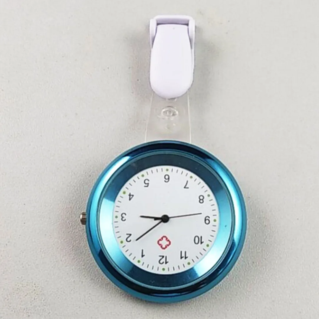 8 Candy Color Fashion Women Silicone Nurse Watch Round Dial Doctor Medical Quartz Pocket Fob Watches Brooch Pendant