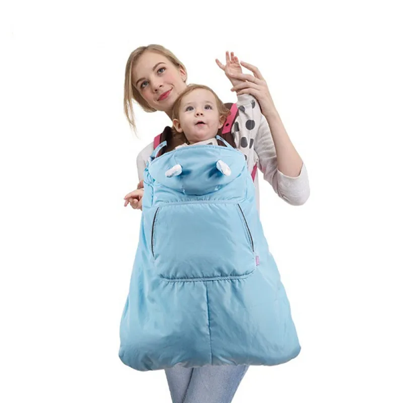 Baby Carrier Cloak Warm Cape Stroller Pram Cover Wind Rain Snow Proof with Velvet Lining Blanket Outdoor Necessary Autumn Winter