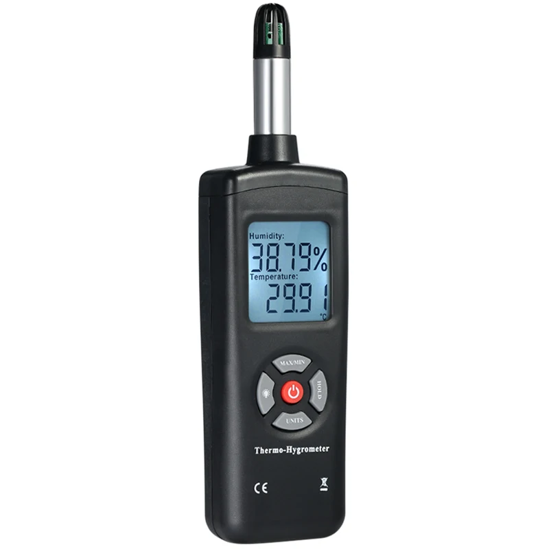 

DANIU New TL-500 Digital Thermometer Hygrometer Humidity Temperature Tester Sensor Pyrometer Psychrometer Wet Bulb Dew Point