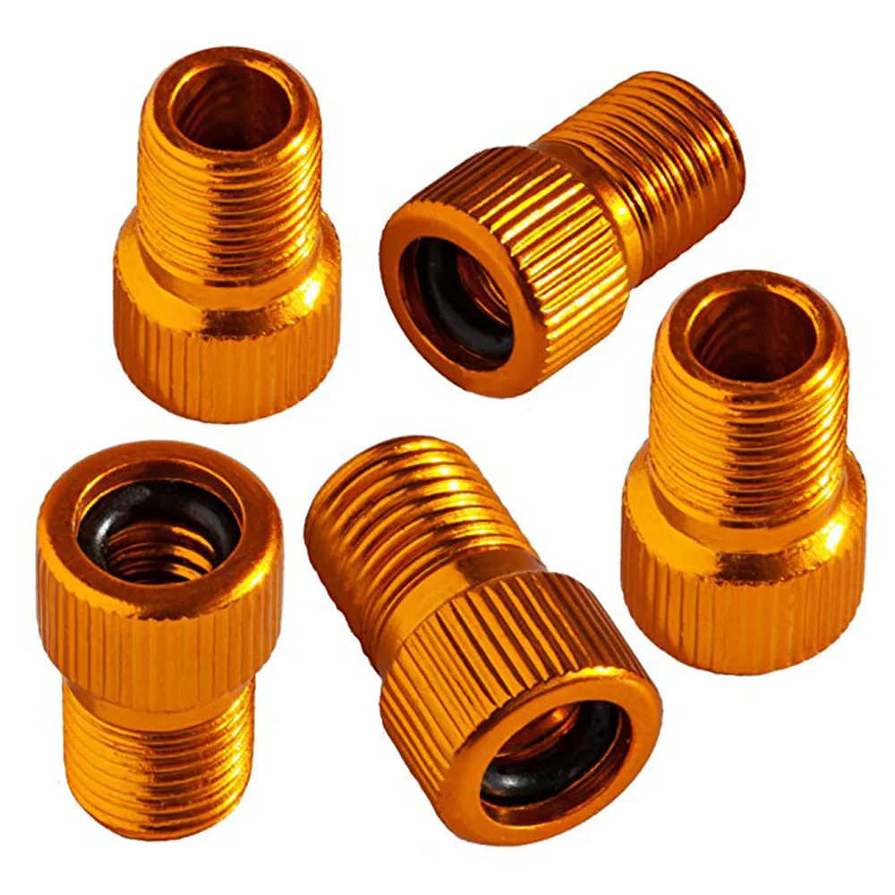 

5PC Aluminum Alloy Valve Adapter Bicycle Road Racing Bike Inner Tube With O-ring Seal Anodised Adapter bike accessories *30