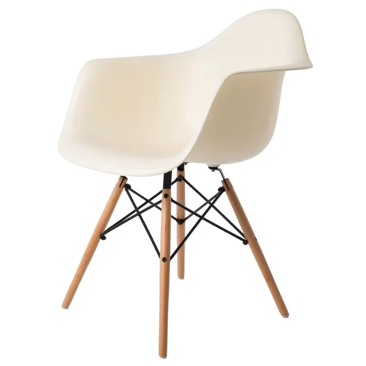 Современные Дизайн столовая кресло/Пластик и дерева кресла столовой/Лидер продаж Современная Столовая Председатель/Современные Дизайн дома Популярные мебель - Цвет: Cream