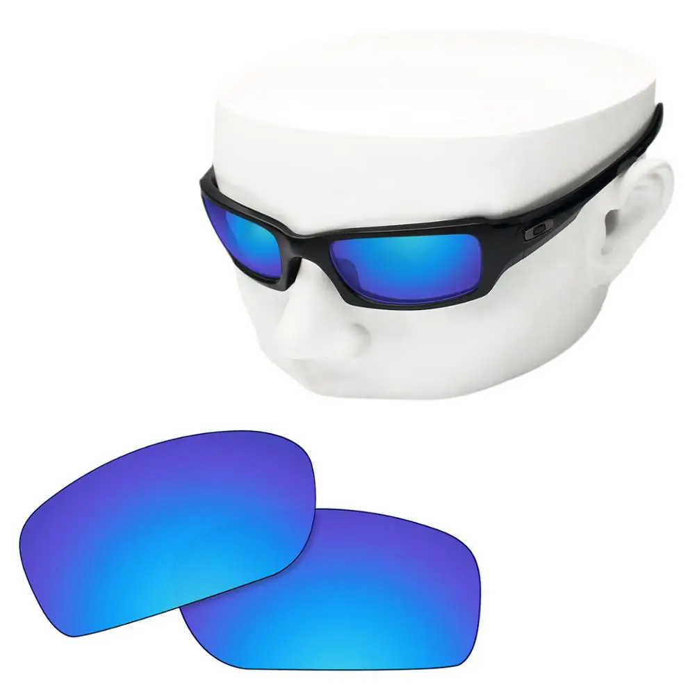 

OOWLIT Polarized Replacement Lenses of Blue Mirror for-Oakley Fives Squared Sunglasses